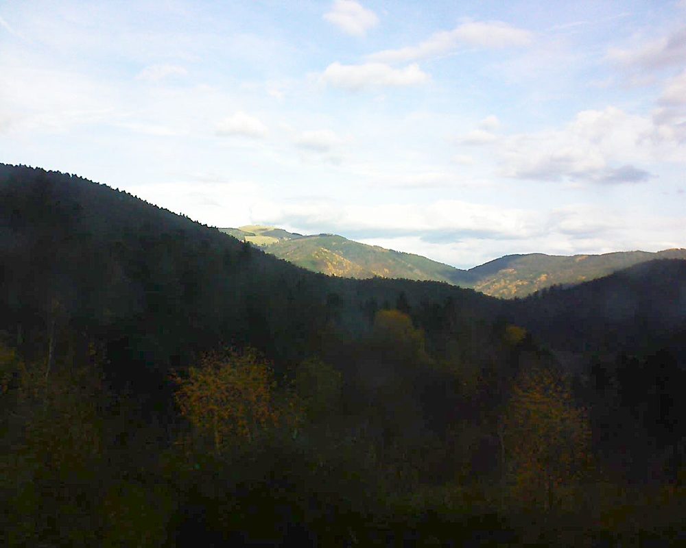 Le petit ballon vu depuis le Domaine Langmatt à Murbach le 24.11.2017 à 11:15 Le petit ballon (Alsace, Vosges) le 24.11.2017 à 11:15