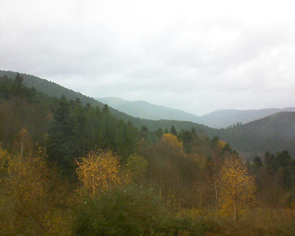 Le petit ballon vu depuis le Domaine Langmatt à Murbach le 24.11.2017 à 14:15 Le petit ballon (Alsace, Vosges) le 24.11.2017 à 14:15