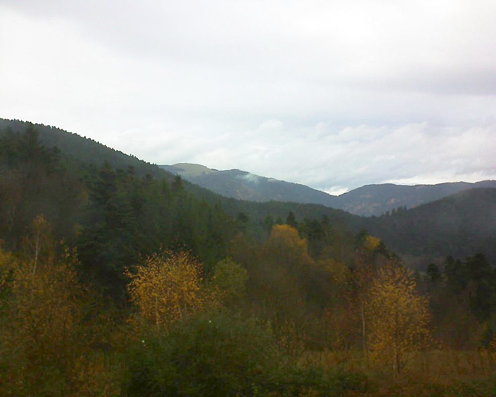 Le petit ballon vu depuis le Domaine Langmatt à Murbach le 24.11.2017 à 15:15 Le petit ballon (Alsace, Vosges) le 24.11.2017 à 15:15