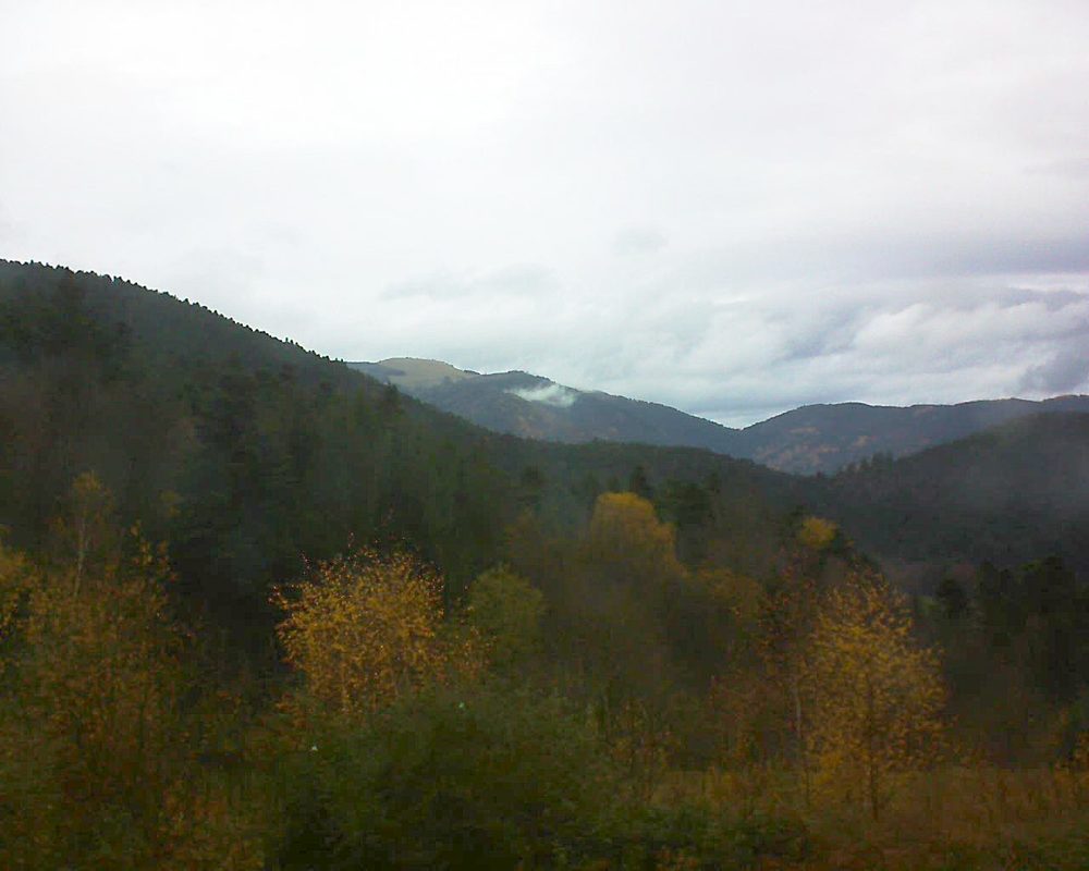 Le petit ballon vu depuis le Domaine Langmatt à Murbach le 24.11.2017 à 15:30 Le petit ballon (Alsace, Vosges) le 24.11.2017 à 15:30