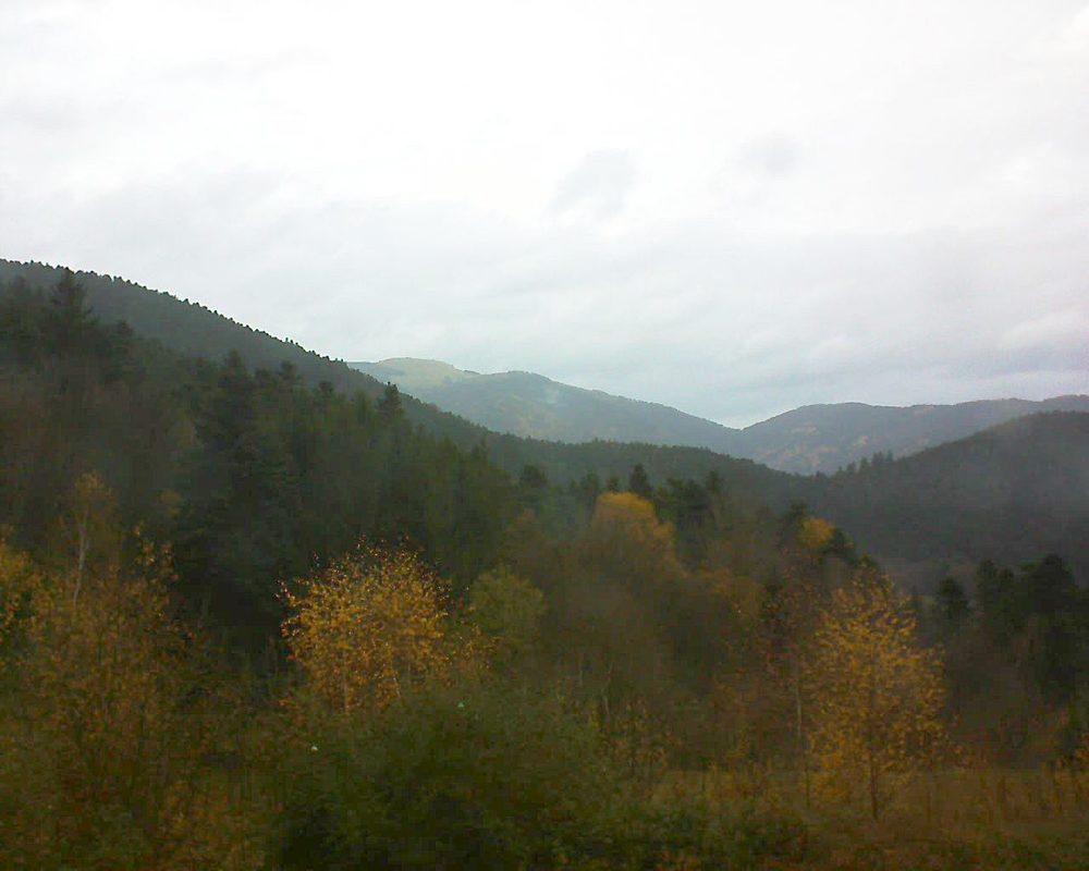 Le petit ballon vu depuis le Domaine Langmatt à Murbach le 24.11.2017 à 15:45 Le petit ballon (Alsace, Vosges) le 24.11.2017 à 15:45
