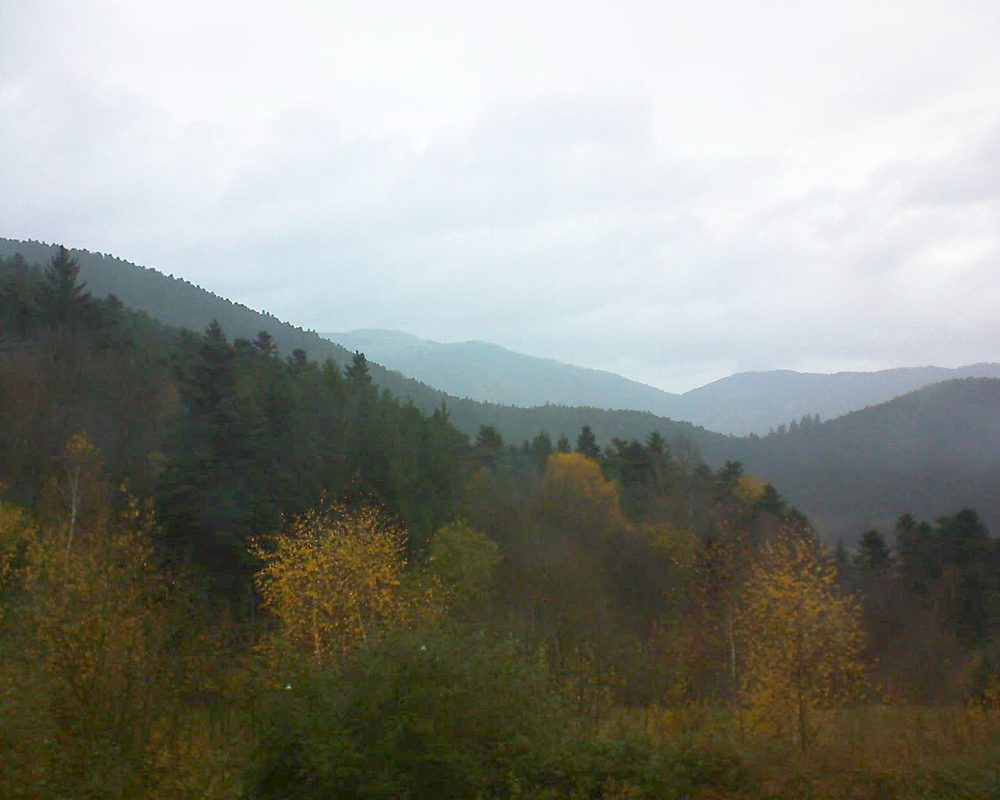 Le petit ballon vu depuis le Domaine Langmatt à Murbach le 24.11.2017 à 16:00 Le petit ballon (Alsace, Vosges) le 24.11.2017 à 16:00