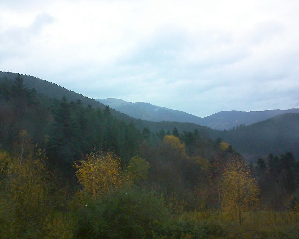 Le petit ballon vu depuis le Domaine Langmatt à Murbach le 24.11.2017 à 16:15 Le petit ballon (Alsace, Vosges) le 24.11.2017 à 16:15