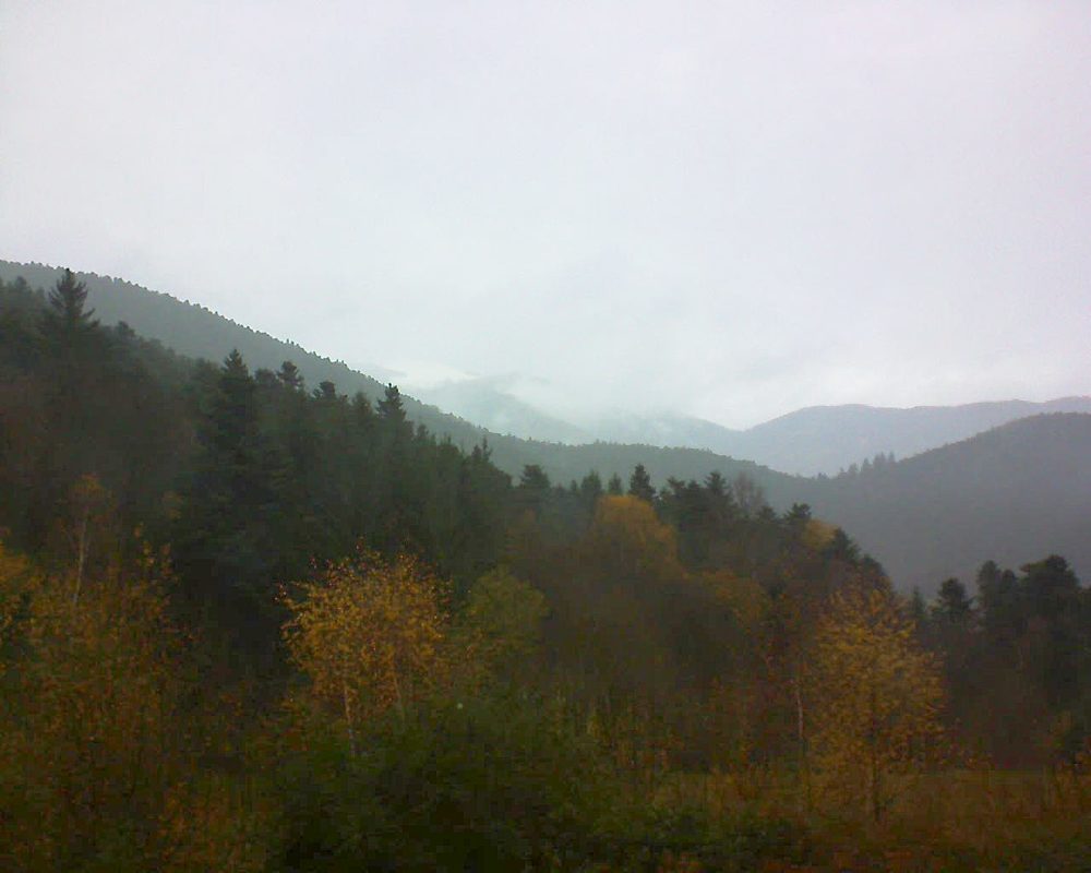 Le petit ballon vu depuis le Domaine Langmatt à Murbach le 25.11.2017 à 12:00 Le petit ballon (Alsace, Vosges) le 25.11.2017 à 12:00