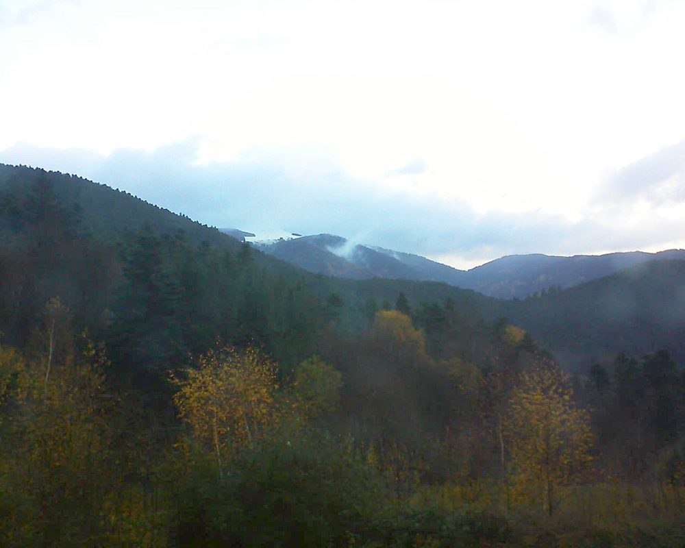 Le petit ballon vu depuis le Domaine Langmatt à Murbach le 25.11.2017 à 16:00 Le petit ballon (Alsace, Vosges) le 25.11.2017 à 16:00