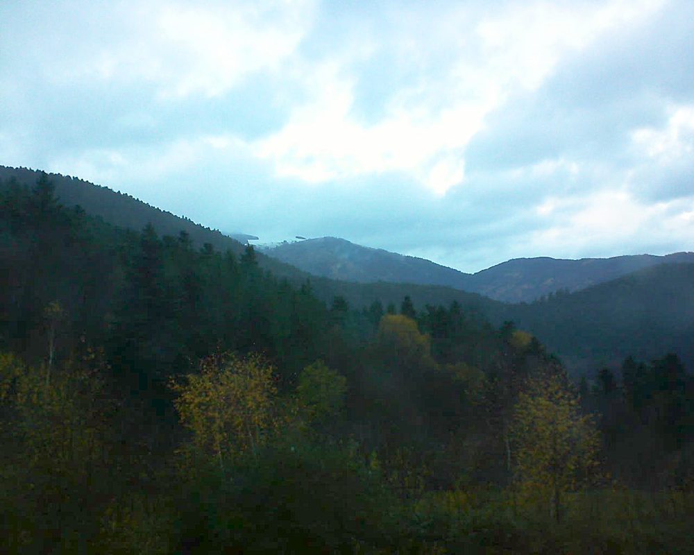 Le petit ballon vu depuis le Domaine Langmatt à Murbach le 25.11.2017 à 16:30 Le petit ballon (Alsace, Vosges) le 25.11.2017 à 16:30