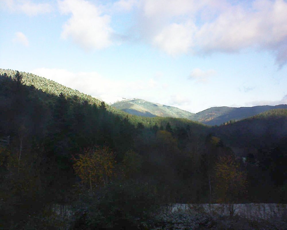 Le petit ballon vu depuis le Domaine Langmatt à Murbach le 26.11.2017 à 10:30 Le petit ballon (Alsace, Vosges) le 26.11.2017 à 10:30