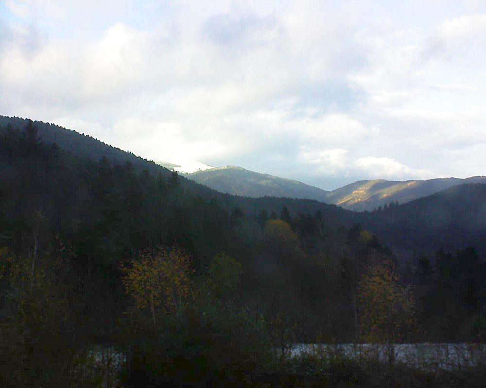 Le petit ballon vu depuis le Domaine Langmatt à Murbach le 26.11.2017 à 15:30 Le petit ballon (Alsace, Vosges) le 26.11.2017 à 15:30