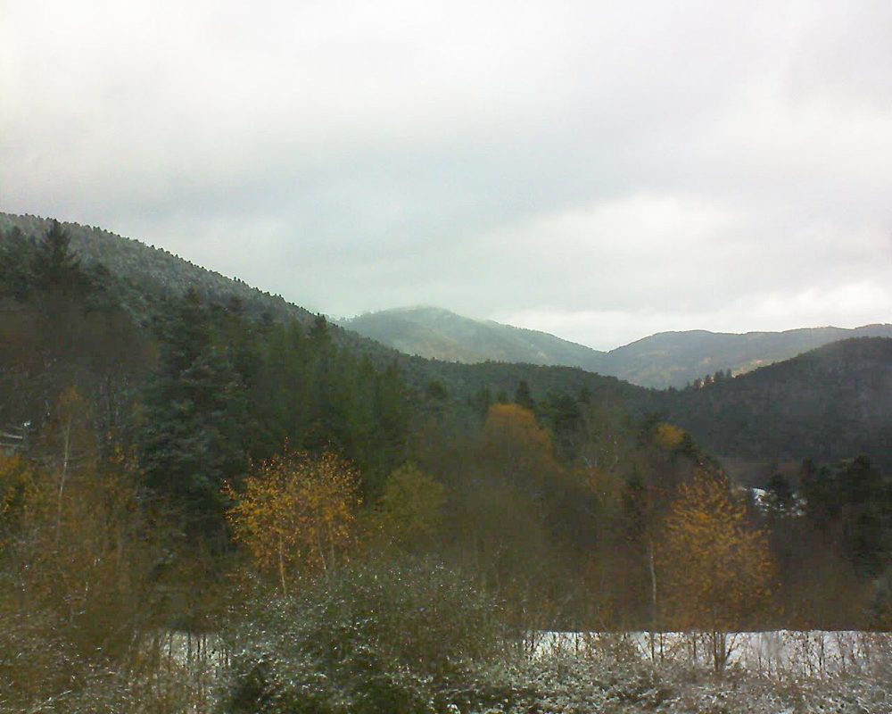 Le petit ballon vu depuis le Domaine Langmatt à Murbach le 27.11.2017 à 09:15 Le petit ballon (Alsace, Vosges) le 27.11.2017 à 09:15