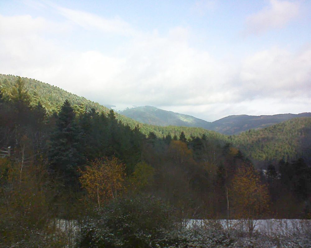 Le petit ballon vu depuis le Domaine Langmatt à Murbach le 27.11.2017 à 10:30 Le petit ballon (Alsace, Vosges) le 27.11.2017 à 10:30