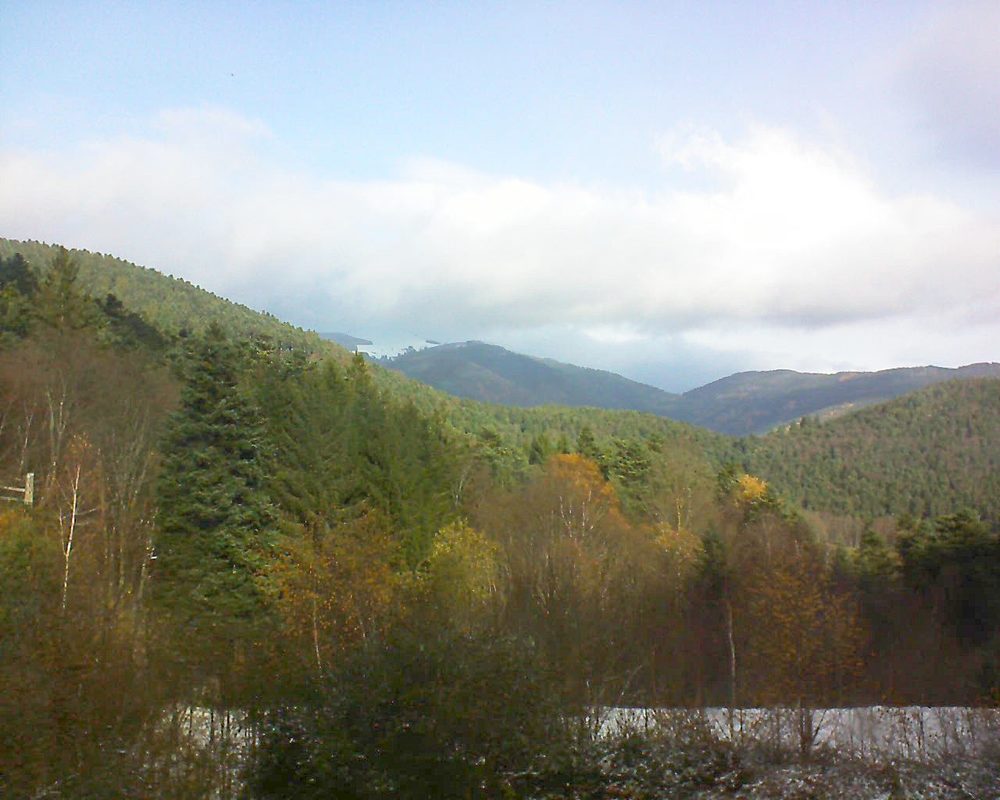 Le petit ballon vu depuis le Domaine Langmatt à Murbach le 27.11.2017 à 11:15 Le petit ballon (Alsace, Vosges) le 27.11.2017 à 11:15