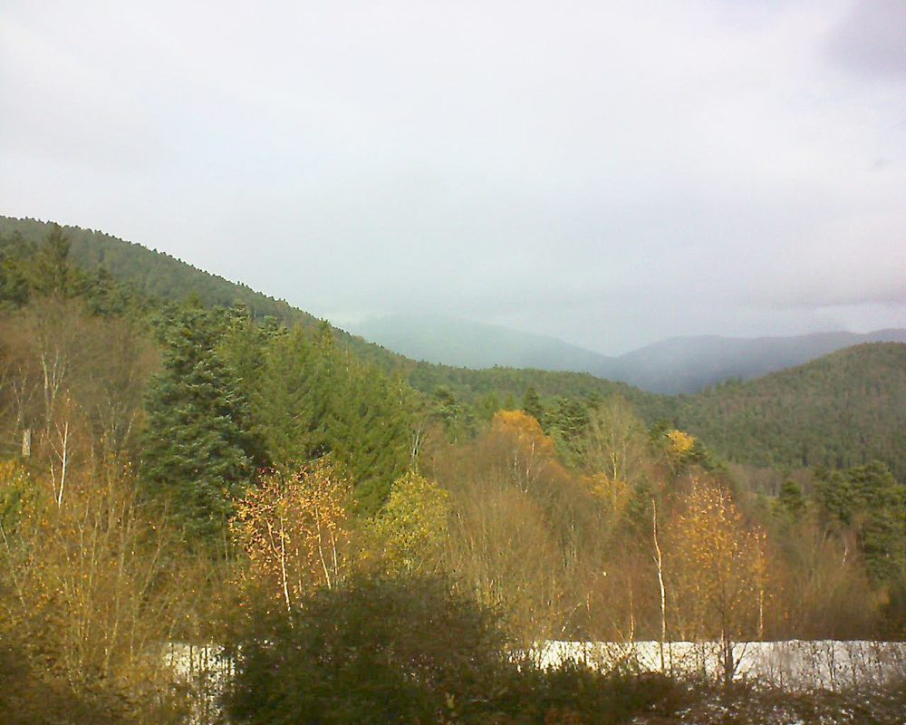 Le petit ballon vu depuis le Domaine Langmatt à Murbach le 27.11.2017 à 12:15 Le petit ballon (Alsace, Vosges) le 27.11.2017 à 12:15