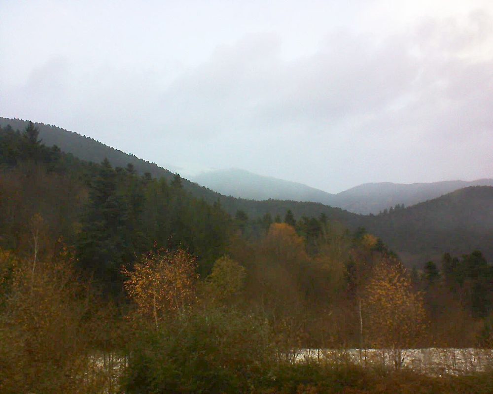 Le petit ballon vu depuis le Domaine Langmatt à Murbach le 27.11.2017 à 16:15 Le petit ballon (Alsace, Vosges) le 27.11.2017 à 16:15