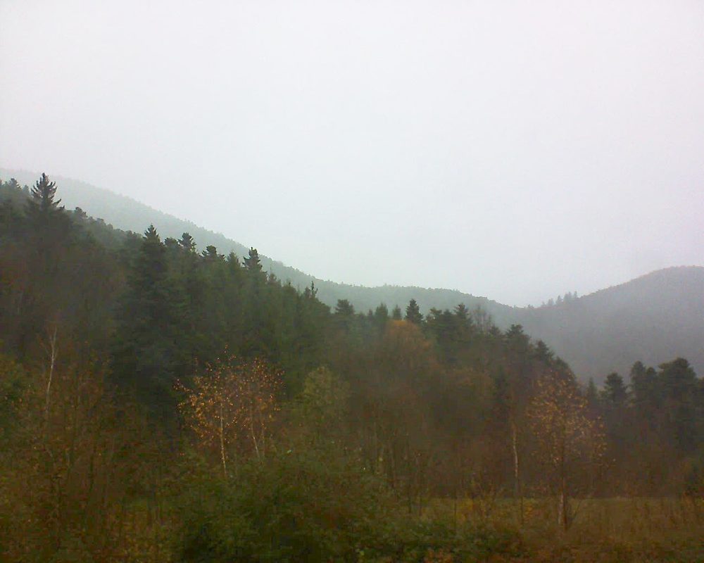 Le petit ballon vu depuis le Domaine Langmatt à Murbach le 28.11.2017 à 09:30 Le petit ballon (Alsace, Vosges) le 28.11.2017 à 09:30