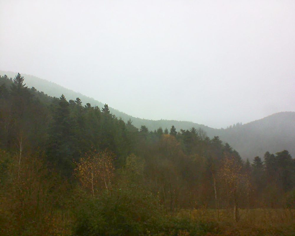 Le petit ballon vu depuis le Domaine Langmatt à Murbach le 28.11.2017 à 10:30 Le petit ballon (Alsace, Vosges) le 28.11.2017 à 10:30