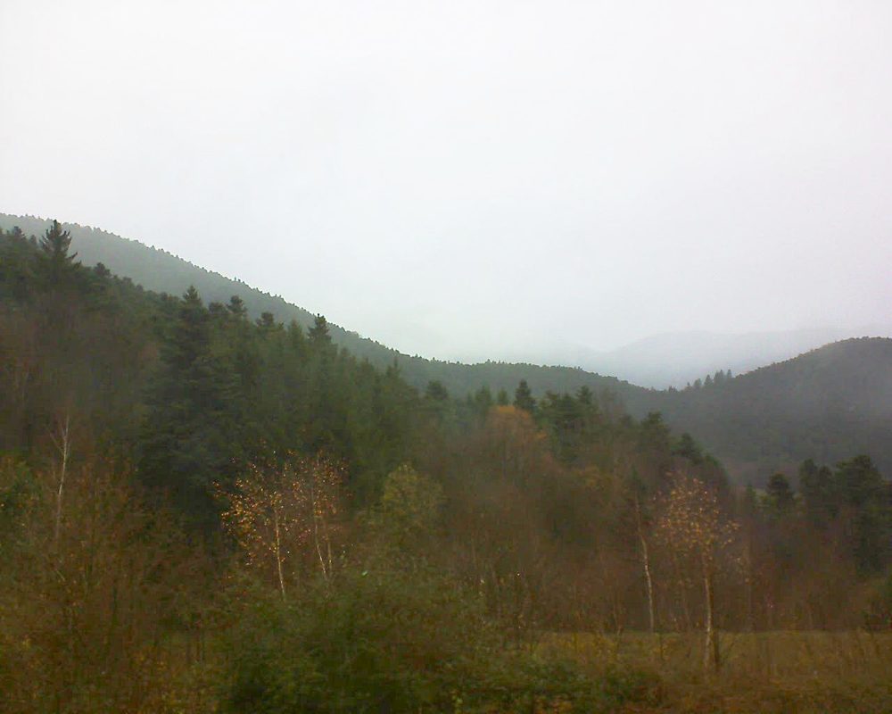 Le petit ballon vu depuis le Domaine Langmatt à Murbach le 28.11.2017 à 12:15 Le petit ballon (Alsace, Vosges) le 28.11.2017 à 12:15