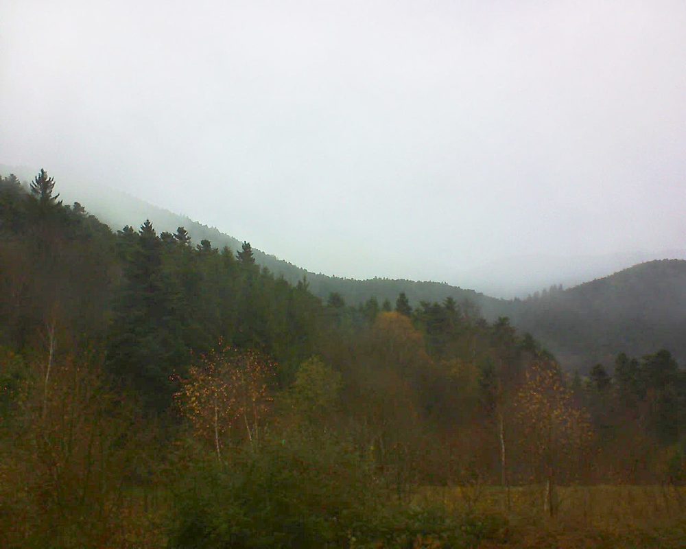 Le petit ballon vu depuis le Domaine Langmatt à Murbach le 28.11.2017 à 14:15 Le petit ballon (Alsace, Vosges) le 28.11.2017 à 14:15
