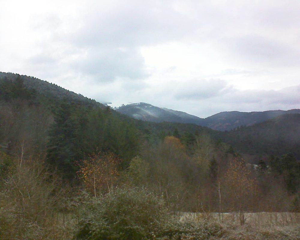 Le petit ballon vu depuis le Domaine Langmatt à Murbach le 29.11.2017 à 09:45 Le petit ballon (Alsace, Vosges) le 29.11.2017 à 09:45