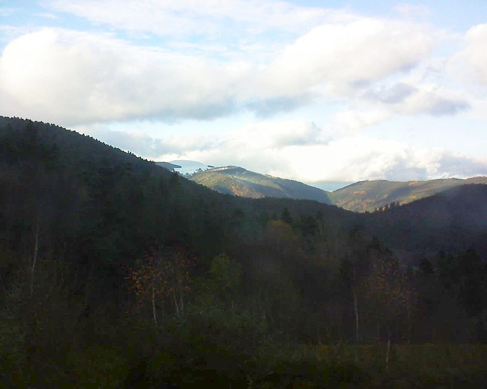 Le petit ballon vu depuis le Domaine Langmatt à Murbach le 29.11.2017 à 15:30 Le petit ballon (Alsace, Vosges) le 29.11.2017 à 15:30
