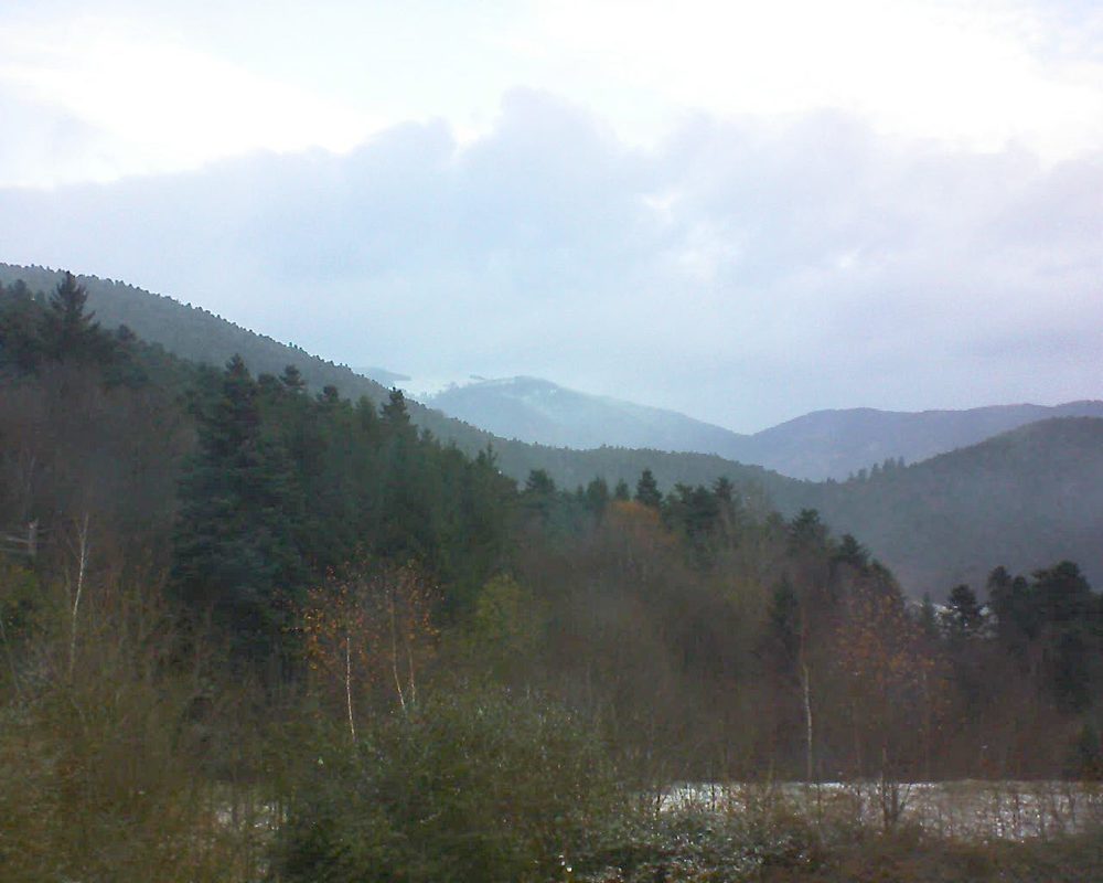 Le petit ballon vu depuis le Domaine Langmatt à Murbach le 30.11.2017 à 10:30 Le petit ballon (Alsace, Vosges) le 30.11.2017 à 10:30