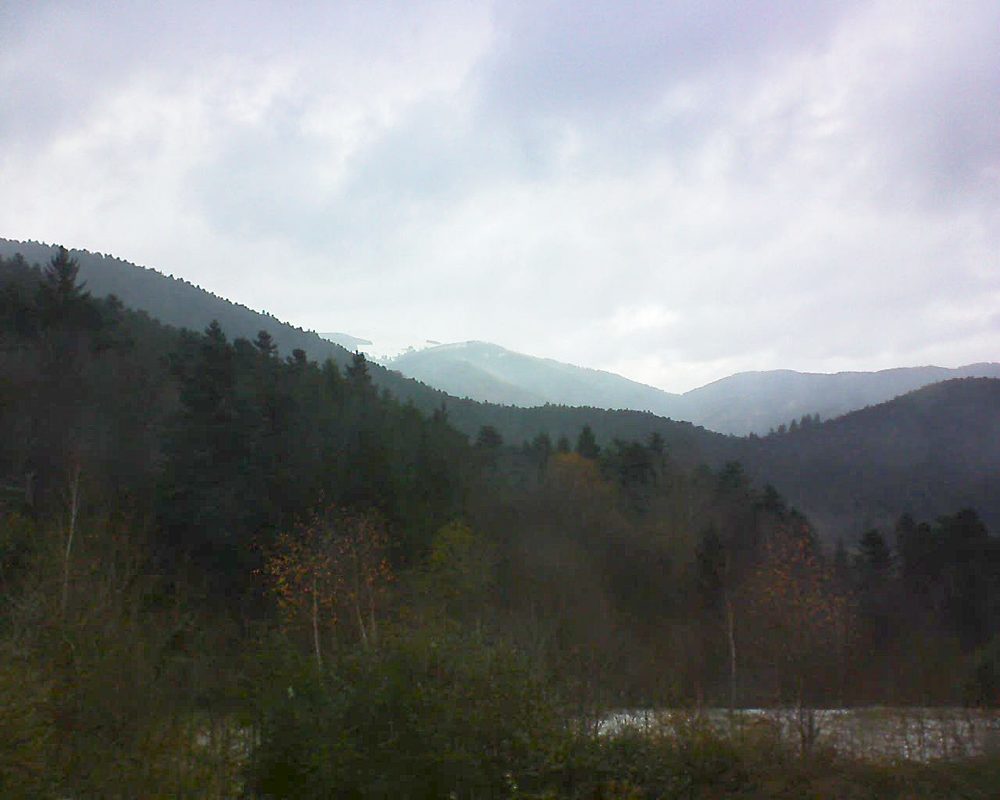 Le petit ballon vu depuis le Domaine Langmatt à Murbach le 30.11.2017 à 12:30 Le petit ballon (Alsace, Vosges) le 30.11.2017 à 12:30
