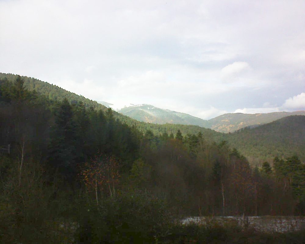 Le petit ballon vu depuis le Domaine Langmatt à Murbach le 30.11.2017 à 13:30 Le petit ballon (Alsace, Vosges) le 30.11.2017 à 13:30