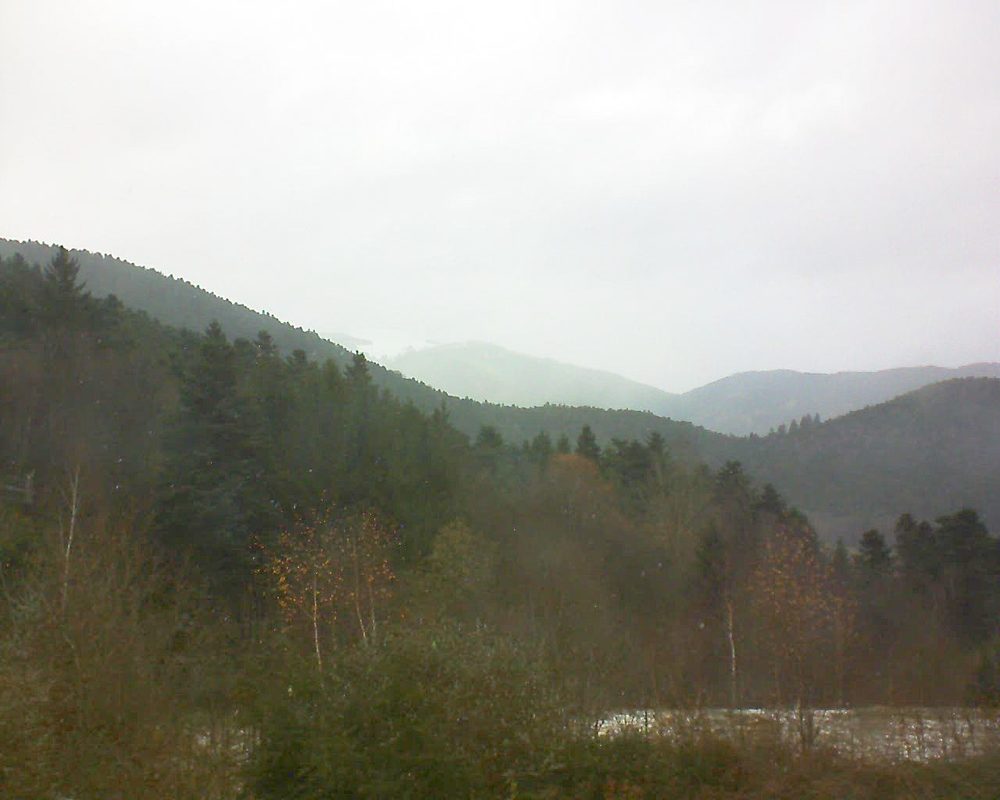 Le petit ballon vu depuis le Domaine Langmatt à Murbach le 30.11.2017 à 14:15 Le petit ballon (Alsace, Vosges) le 30.11.2017 à 14:15