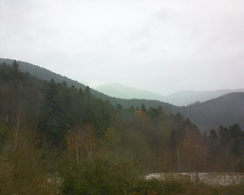 Le petit ballon vu depuis le Domaine Langmatt à Murbach le 30.11.2017 à 14:45 Le petit ballon (Alsace, Vosges) le 30.11.2017 à 14:45