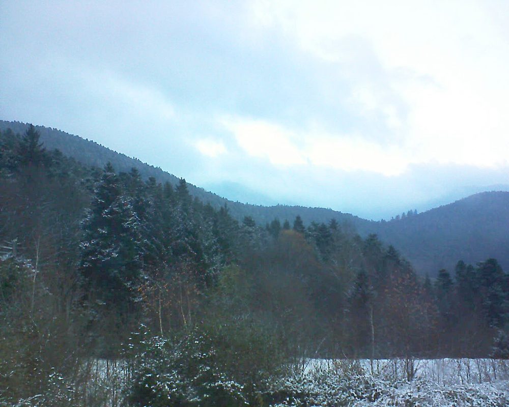 Le petit ballon vu depuis le Domaine Langmatt à Murbach le 02.12.2017 à 08:30 Le petit ballon (Alsace, Vosges) le 02.12.2017 à 08:30