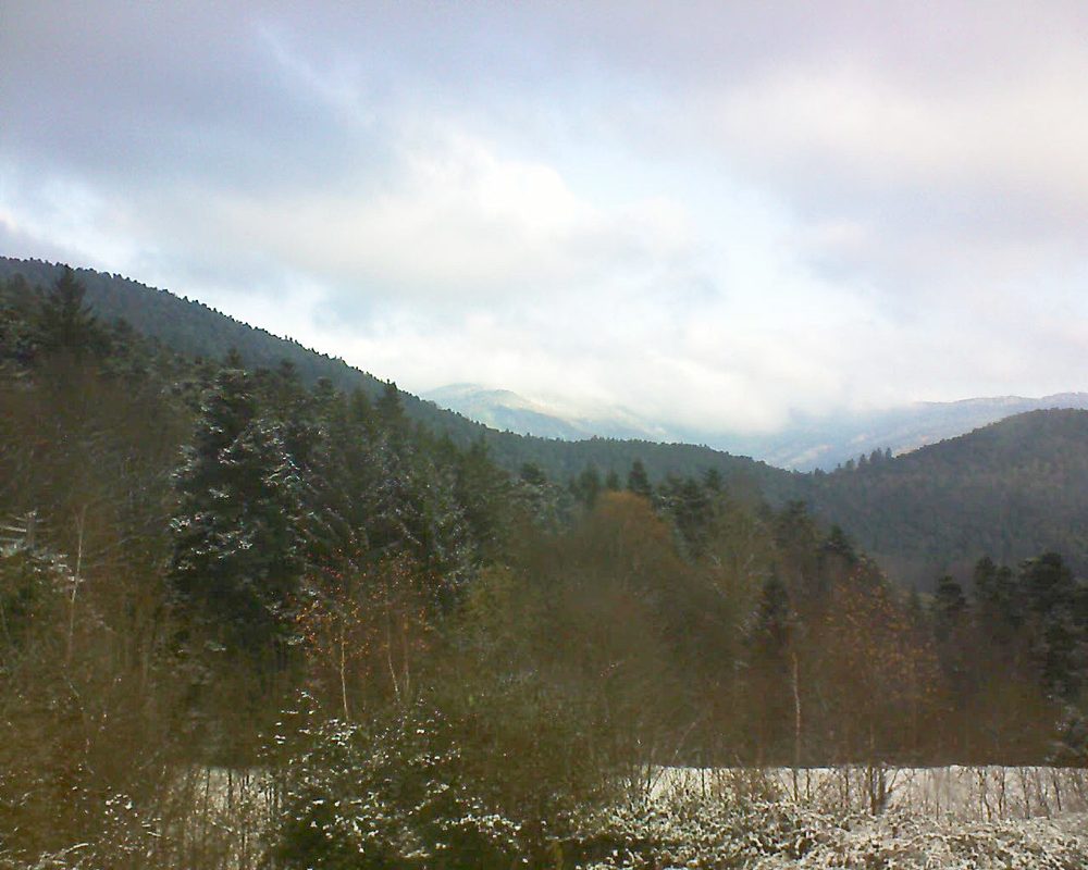 Le petit ballon vu depuis le Domaine Langmatt à Murbach le 02.12.2017 à 09:45 Le petit ballon (Alsace, Vosges) le 02.12.2017 à 09:45