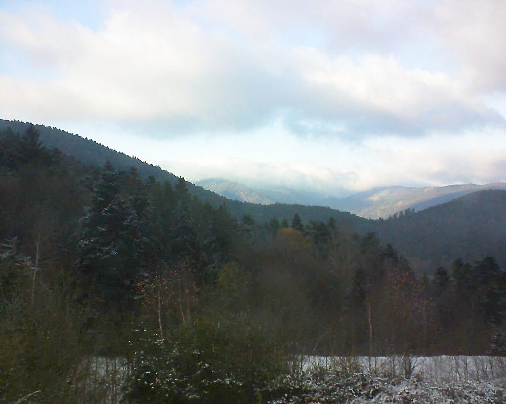 Le petit ballon vu depuis le Domaine Langmatt à Murbach le 02.12.2017 à 15:30 Le petit ballon (Alsace, Vosges) le 02.12.2017 à 15:30