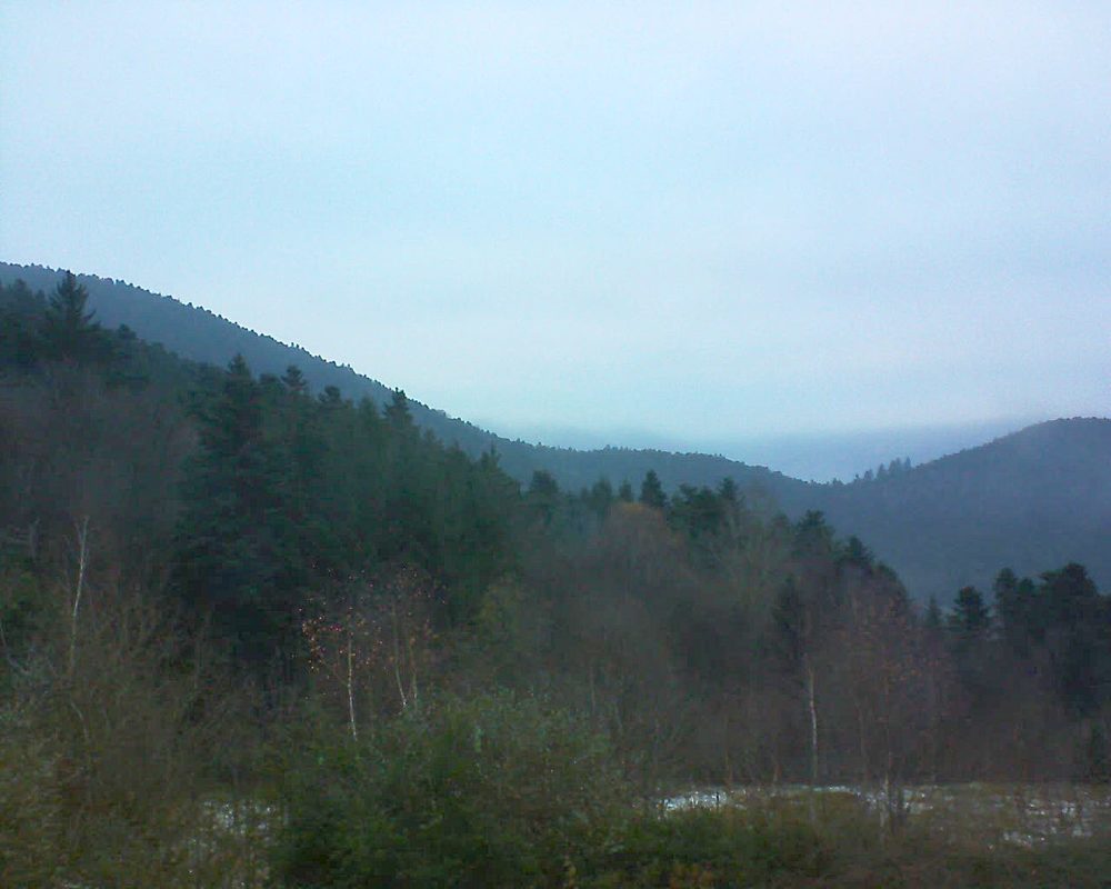 Le petit ballon vu depuis le Domaine Langmatt à Murbach le 06.12.2017 à 16:15 Le petit ballon (Alsace, Vosges) le 06.12.2017 à 16:15
