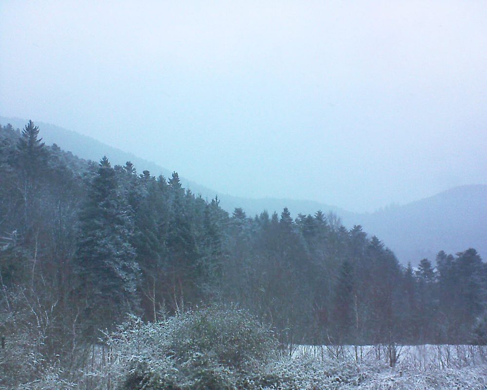 Le petit ballon vu depuis le Domaine Langmatt à Murbach le 08.12.2017 à 15:45 Le petit ballon (Alsace, Vosges) le 08.12.2017 à 15:45