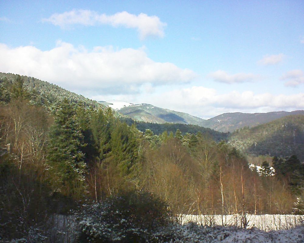 Le petit ballon vu depuis le Domaine Langmatt à Murbach le 09.12.2017 à 13:00 Le petit ballon (Alsace, Vosges) le 09.12.2017 à 13:00