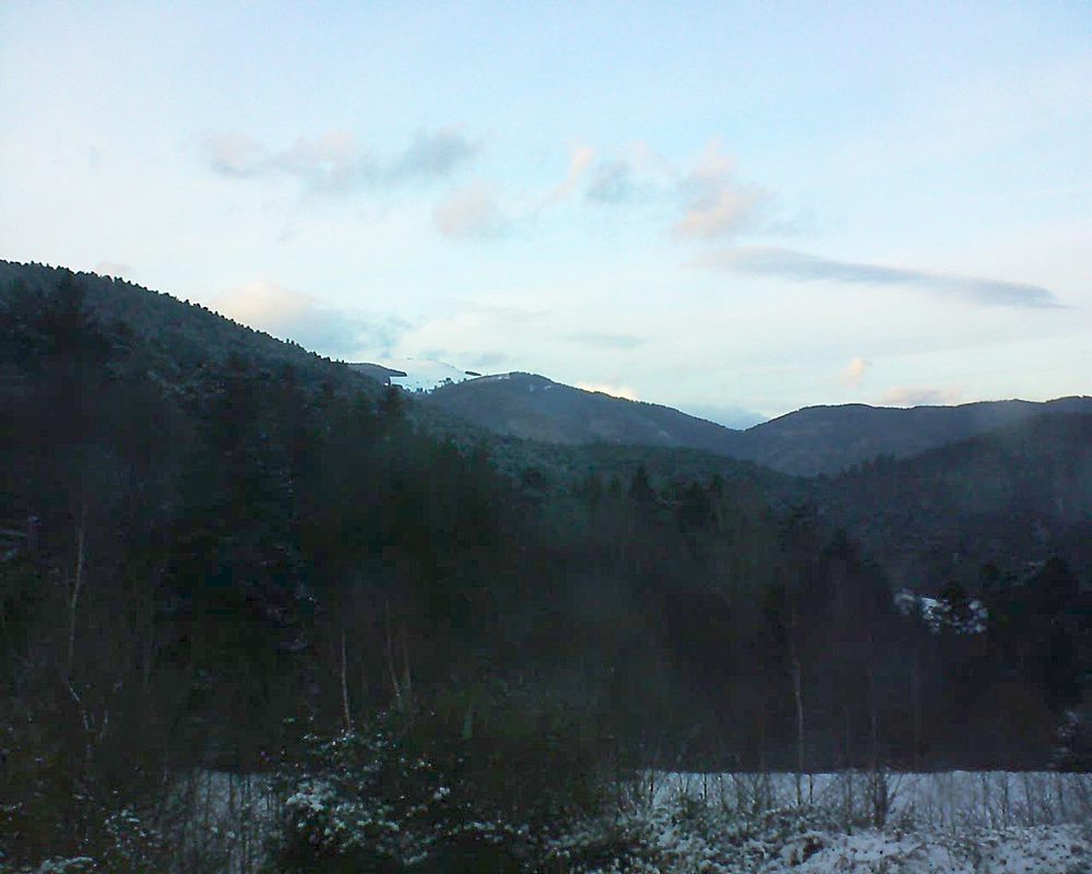 Le petit ballon vu depuis le Domaine Langmatt à Murbach le 09.12.2017 à 16:15 Le petit ballon (Alsace, Vosges) le 09.12.2017 à 16:15
