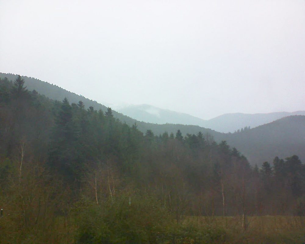 Le petit ballon vu depuis le Domaine Langmatt à Murbach le 11.12.2017 à 15:15 Le petit ballon (Alsace, Vosges) le 11.12.2017 à 15:15