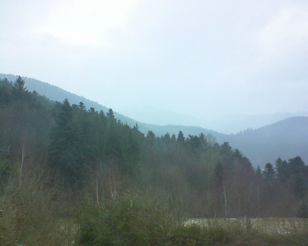 Le petit ballon vu depuis le Domaine Langmatt à Murbach le 12.12.2017 à 08:45 Le petit ballon (Alsace, Vosges) le 12.12.2017 à 08:45