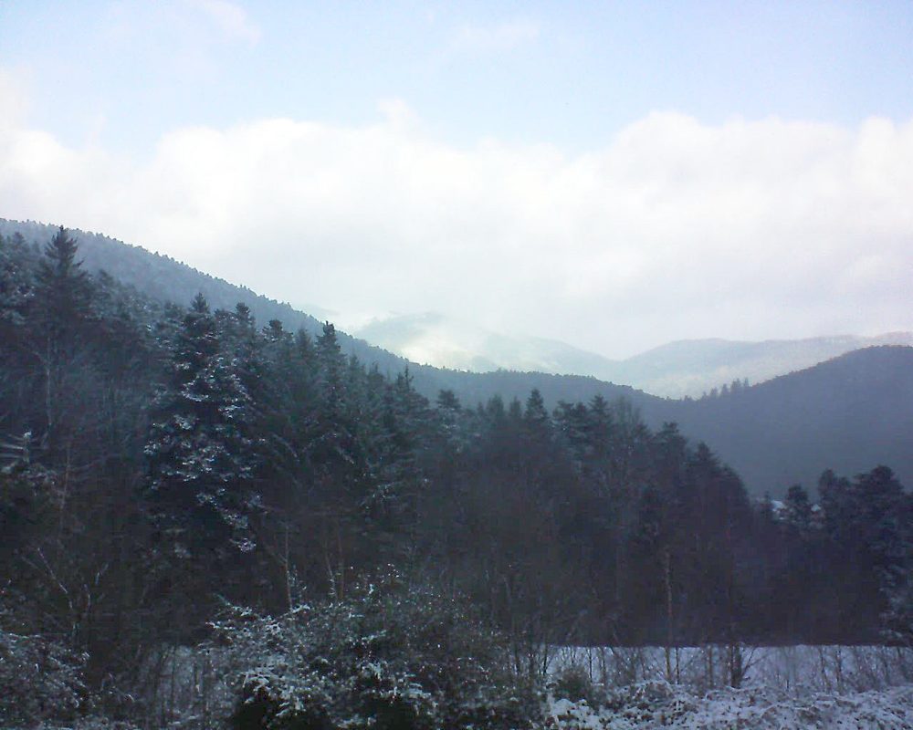Le petit ballon vu depuis le Domaine Langmatt à Murbach le 15.12.2017 à 11:30 Le petit ballon (Alsace, Vosges) le 15.12.2017 à 11:30
