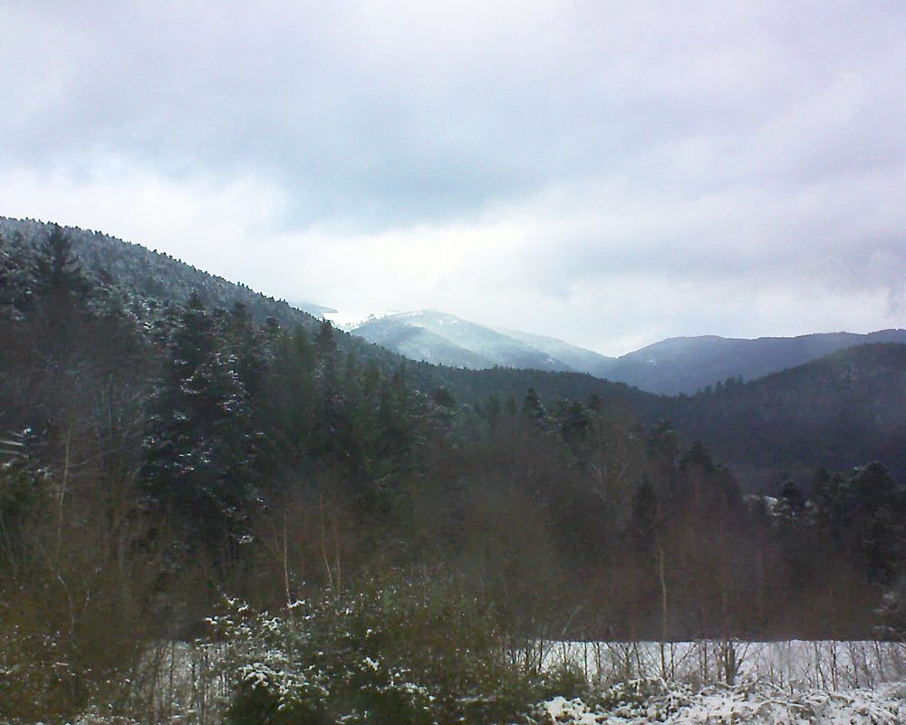 Le petit ballon vu depuis le Domaine Langmatt à Murbach le 16.12.2017 à 13:30 Le petit ballon (Alsace, Vosges) le 16.12.2017 à 13:30