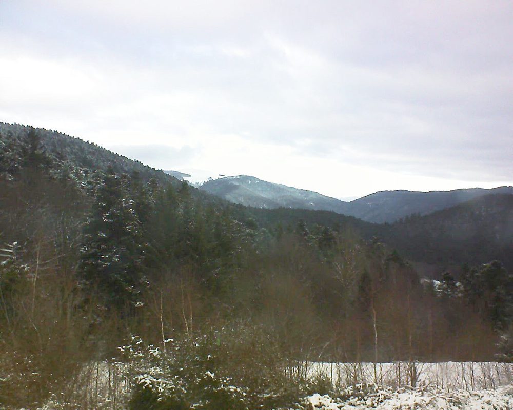 Le petit ballon vu depuis le Domaine Langmatt à Murbach le 17.12.2017 à 10:45 Le petit ballon (Alsace, Vosges) le 17.12.2017 à 10:45