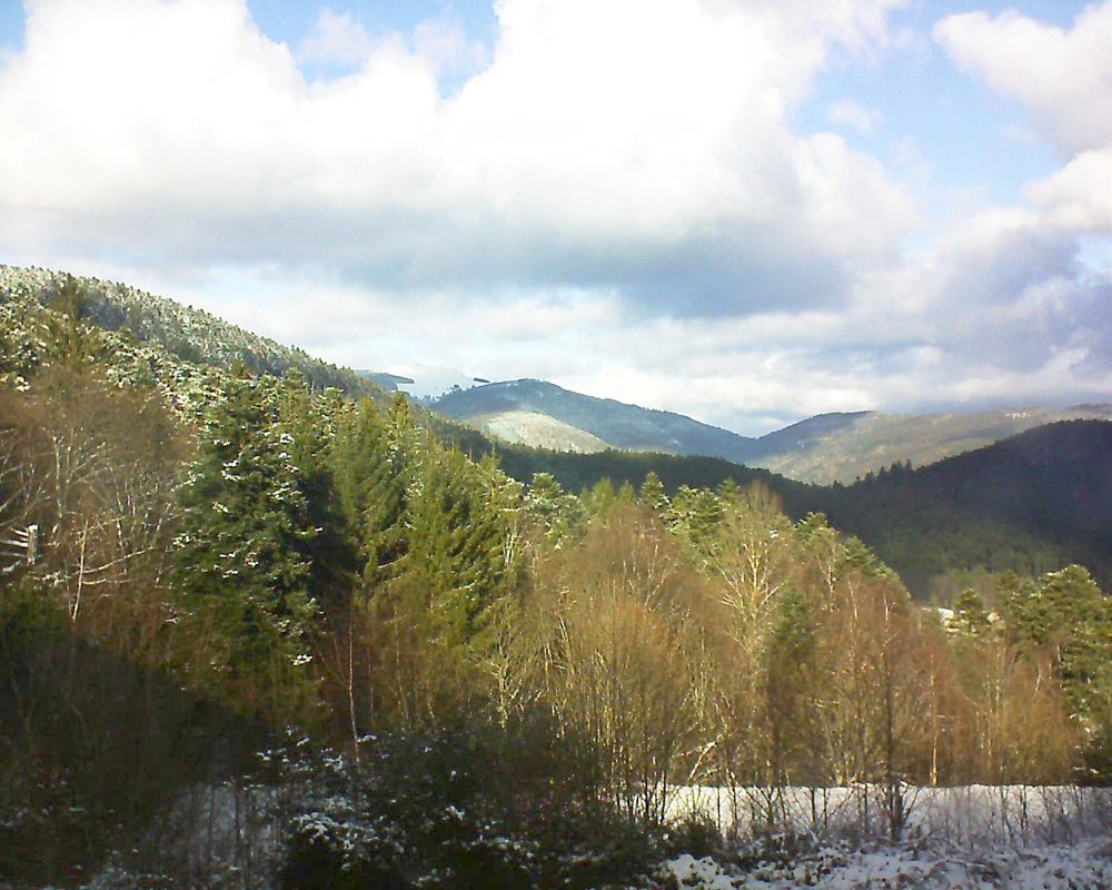 Le petit ballon vu depuis le Domaine Langmatt à Murbach le 17.12.2017 à 13:00 Le petit ballon (Alsace, Vosges) le 17.12.2017 à 13:00