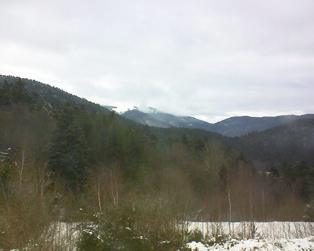 Le petit ballon vu depuis le Domaine Langmatt à Murbach le 18.12.2017 à 14:30 Le petit ballon (Alsace, Vosges) le 18.12.2017 à 14:30