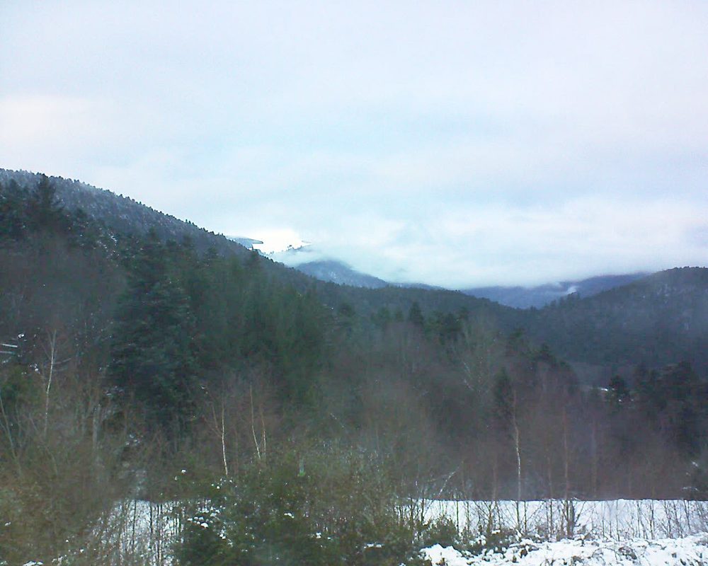 Le petit ballon vu depuis le Domaine Langmatt à Murbach le 18.12.2017 à 16:15 Le petit ballon (Alsace, Vosges) le 18.12.2017 à 16:15