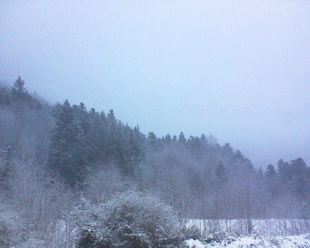 Le petit ballon vu depuis le Domaine Langmatt à Murbach le 19.12.2017 à 08:15 Le petit ballon (Alsace, Vosges) le 19.12.2017 à 08:15
