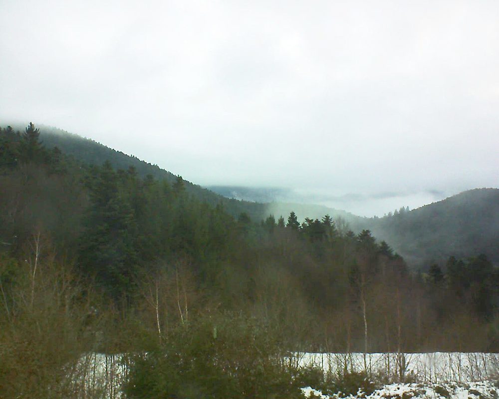 Le petit ballon vu depuis le Domaine Langmatt à Murbach le 21.12.2017 à 08:30 Le petit ballon (Alsace, Vosges) le 21.12.2017 à 08:30