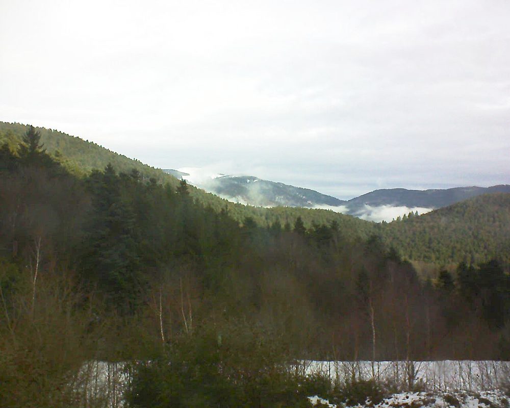 Le petit ballon vu depuis le Domaine Langmatt à Murbach le 21.12.2017 à 10:30 Le petit ballon (Alsace, Vosges) le 21.12.2017 à 10:30