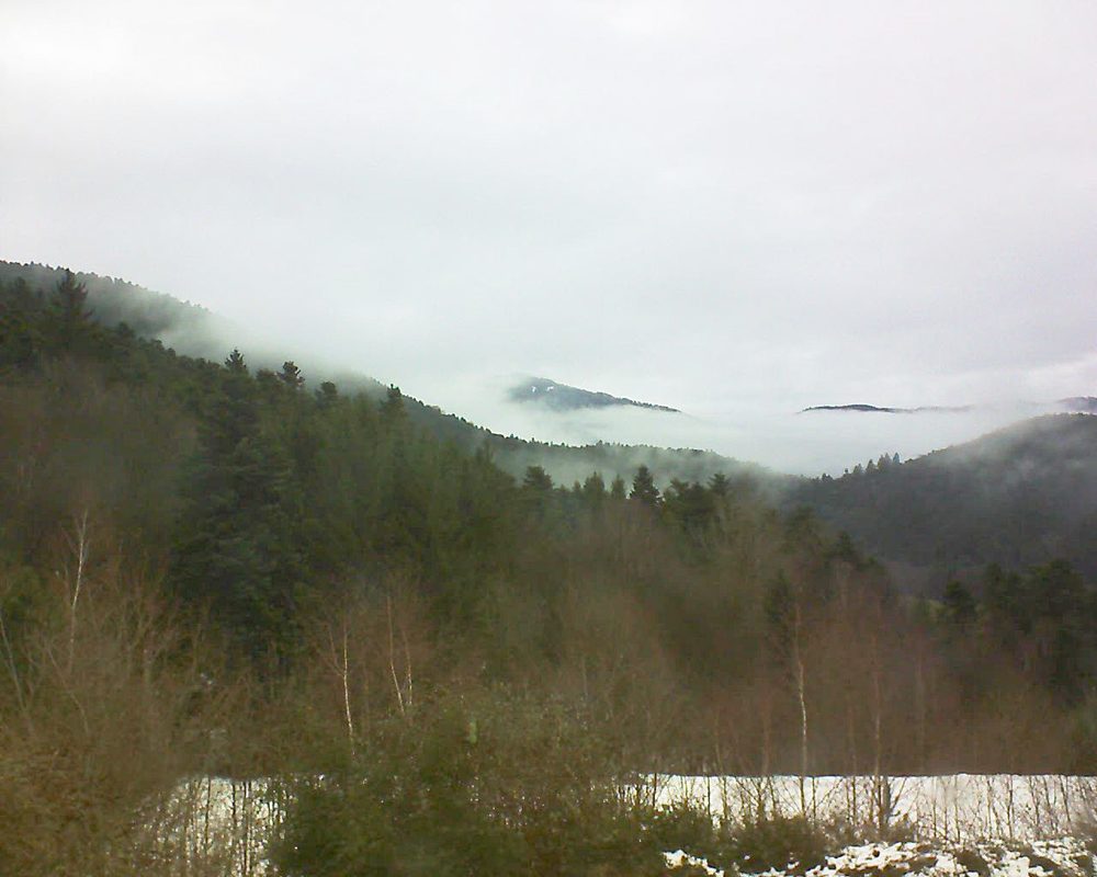 Le petit ballon vu depuis le Domaine Langmatt à Murbach le 21.12.2017 à 11:30 Le petit ballon (Alsace, Vosges) le 21.12.2017 à 11:30