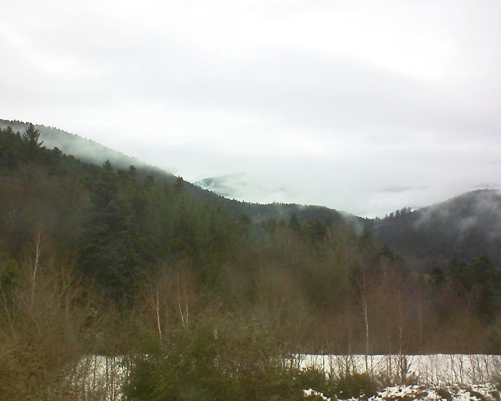 Le petit ballon vu depuis le Domaine Langmatt à Murbach le 21.12.2017 à 11:45 Le petit ballon (Alsace, Vosges) le 21.12.2017 à 11:45