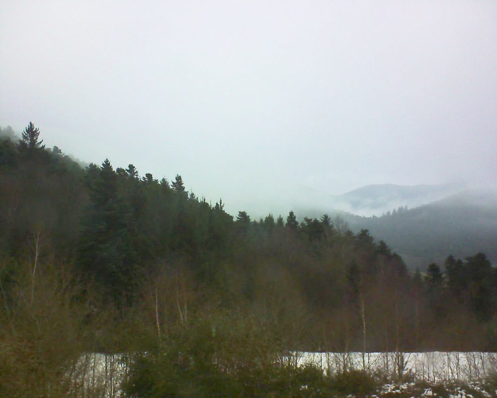 Le petit ballon vu depuis le Domaine Langmatt à Murbach le 21.12.2017 à 15:45 Le petit ballon (Alsace, Vosges) le 21.12.2017 à 15:45