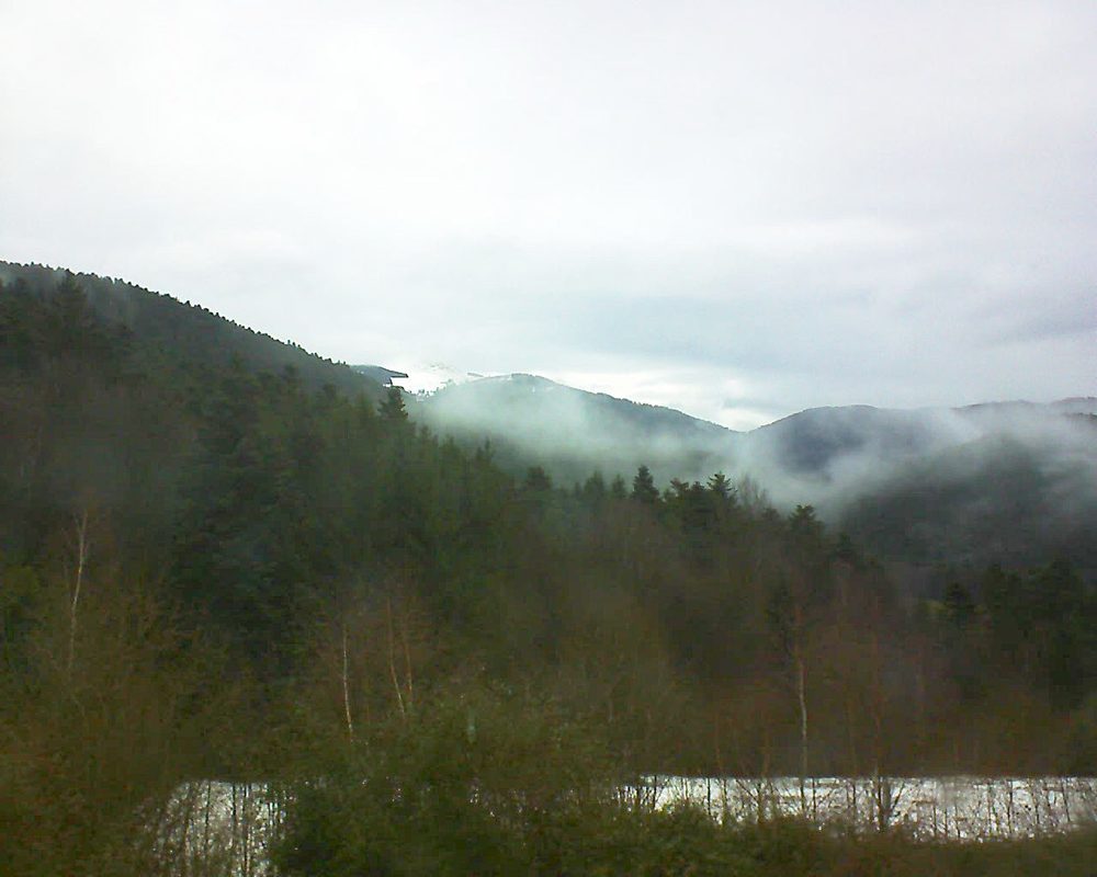 Le petit ballon vu depuis le Domaine Langmatt à Murbach le 22.12.2017 à 09:45 Le petit ballon (Alsace, Vosges) le 22.12.2017 à 09:45